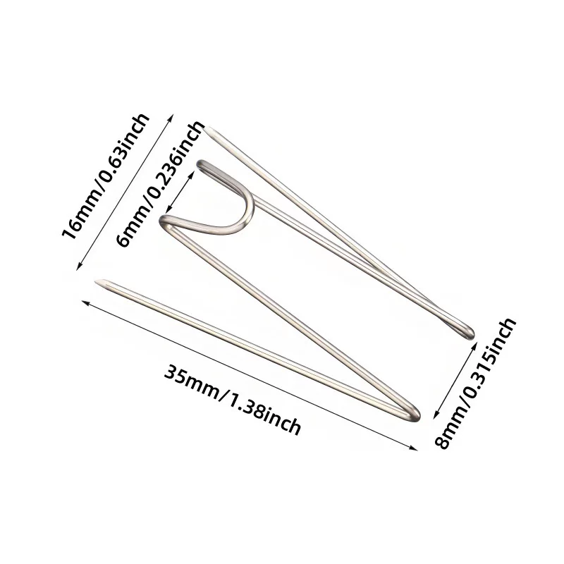 Factory wholesale W-shaped hooked backboard fabric wall hook hanging decoration invisible double-point needle M-shaped hook