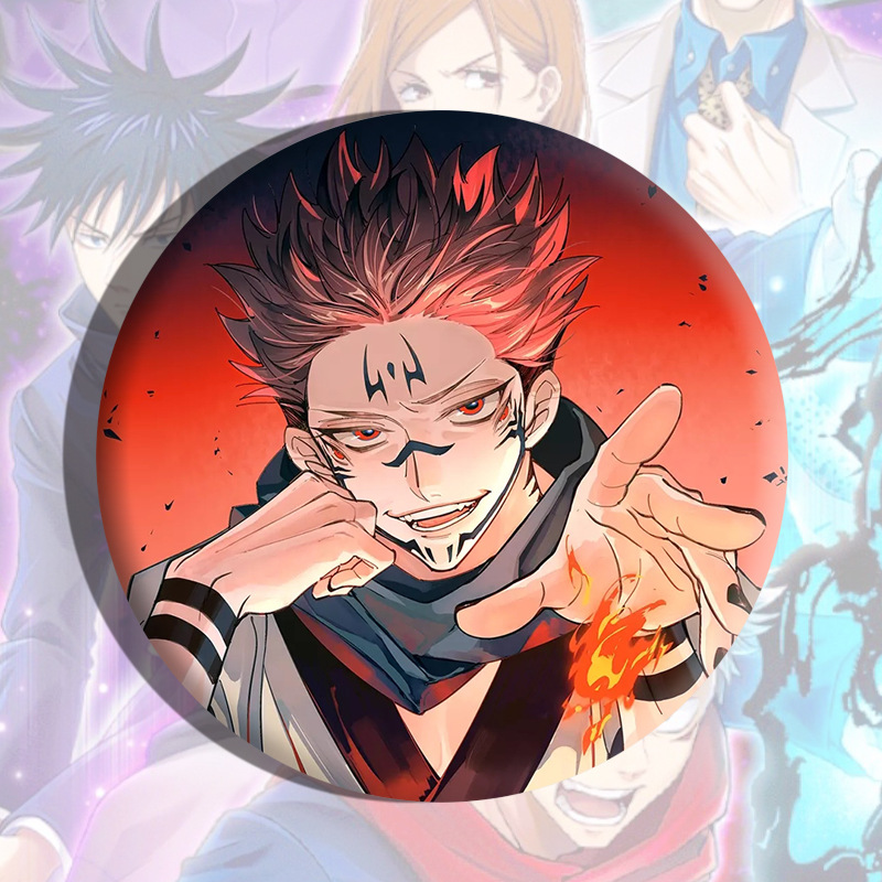 呪術回戦バッジ五条悟犬巻棘乙骨憂太二次元アニメバーブリキバッジ