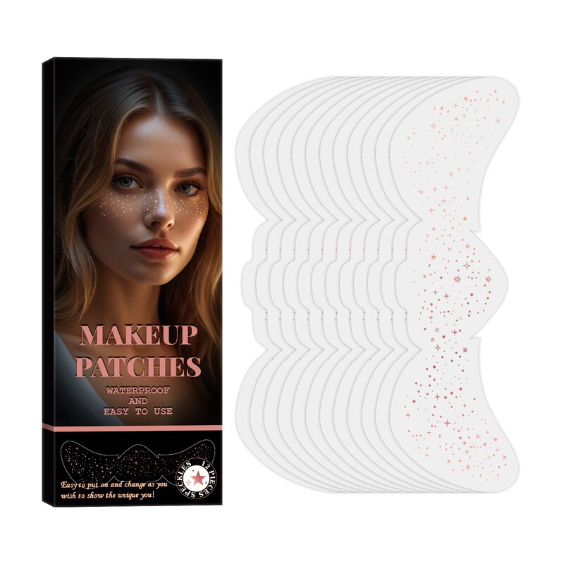 Cross-Border Hot-Selling Lunoon Water Transfer Freckle Makeup Tattoo Stickers European and American Style Glitter Freckle Makeup Freckle Stickers