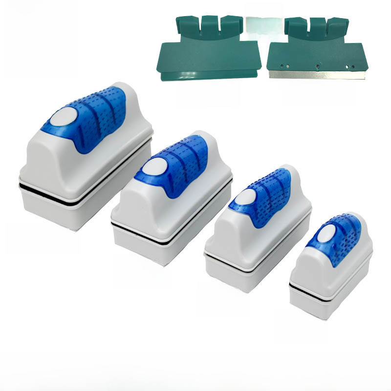 水族玻璃刮刀 鱼缸清洁双面玻璃擦磁力擦鱼缸刷 水族箱吸力刷清洗