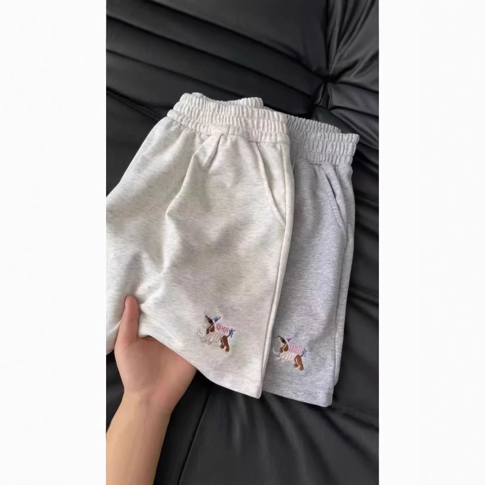 Casual Sports Embroidered Shorts for Women, 2026 Summer New Style, Loose Fit, Slimming, Versatile Wide-Leg Pants, Student Fashion