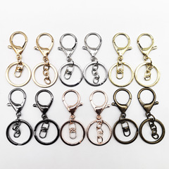 DIY ジュエリー アクセサリー ロブスター クラスプ 3 点セット ロブスター クラスプ キーリング 4 セクション チェーン ハング バックル 8 セクション チェーン バックル キー ペンダント