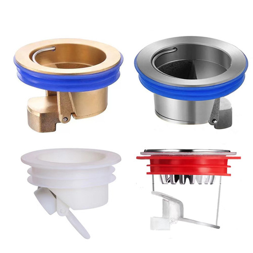 Multi-functional plug-and-play floor drain anti-odor core all-copper flap water and insect-proof accessories bathroom sealing ring