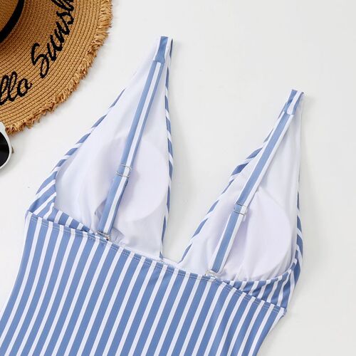 new foreign trade cross-border Amazon European and American sexy striped one-piece bikini women's swimsuit manufacturer wholesale