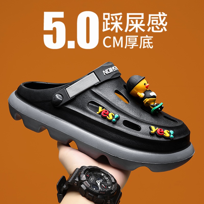 Zapatos con agujeros EVA para hombres Sandalias de oficina de ocio de verano para hombres Zapatos de playa de playa resistentes al desgaste