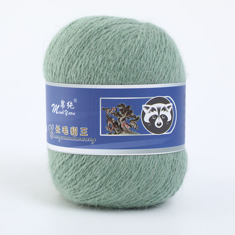 Venta directa de fábrica de lana de visón de lana larga al por mayor de lana de visón de espesor medio bola de hilo de bola transfronteriza de comercio exterior puro