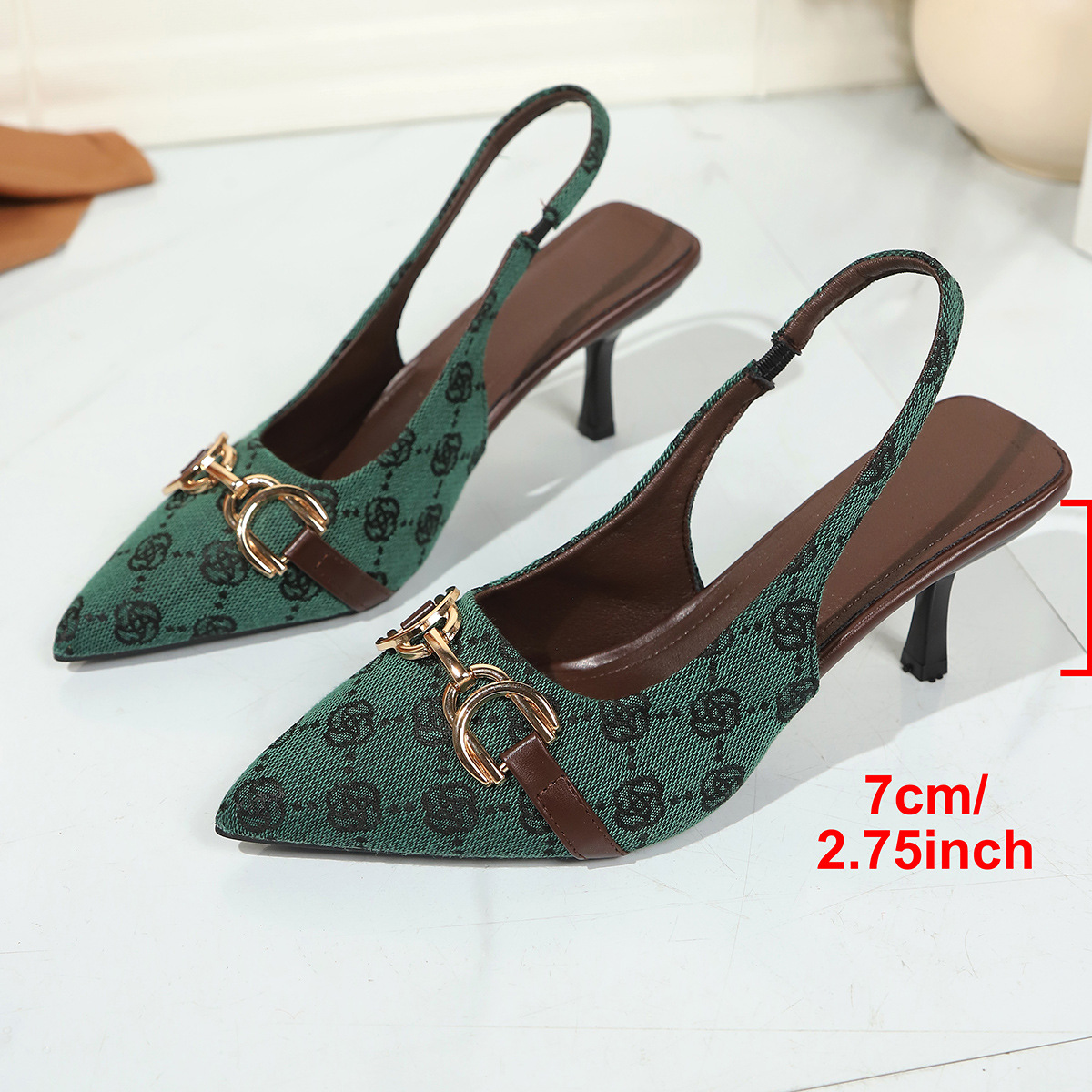 Sandalias de Tacón Alto con Plataforma de Tejido y Caucho, Tacón Fino, para Verano image 10