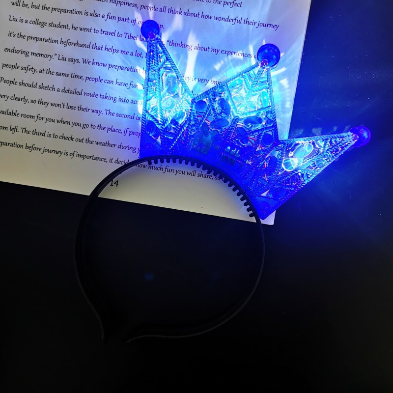 Concierto de palos fluorescentes estrella pentagonal brillante azul brillante aro de cabello flash stick props de la fiesta