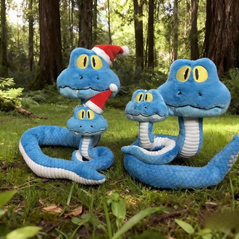 Zootopia 2 Same Style Gary Gary Blue Snake Plush Doll Can Be Pinched into Shape Christmas Gift Toy