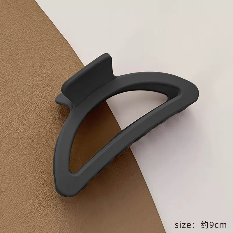 Milk Brown simple clip de tiburón horquilla hembra Cabeza trasera updo clip de pelo cabeza de plástico grande pinza de pelo tocado horquilla