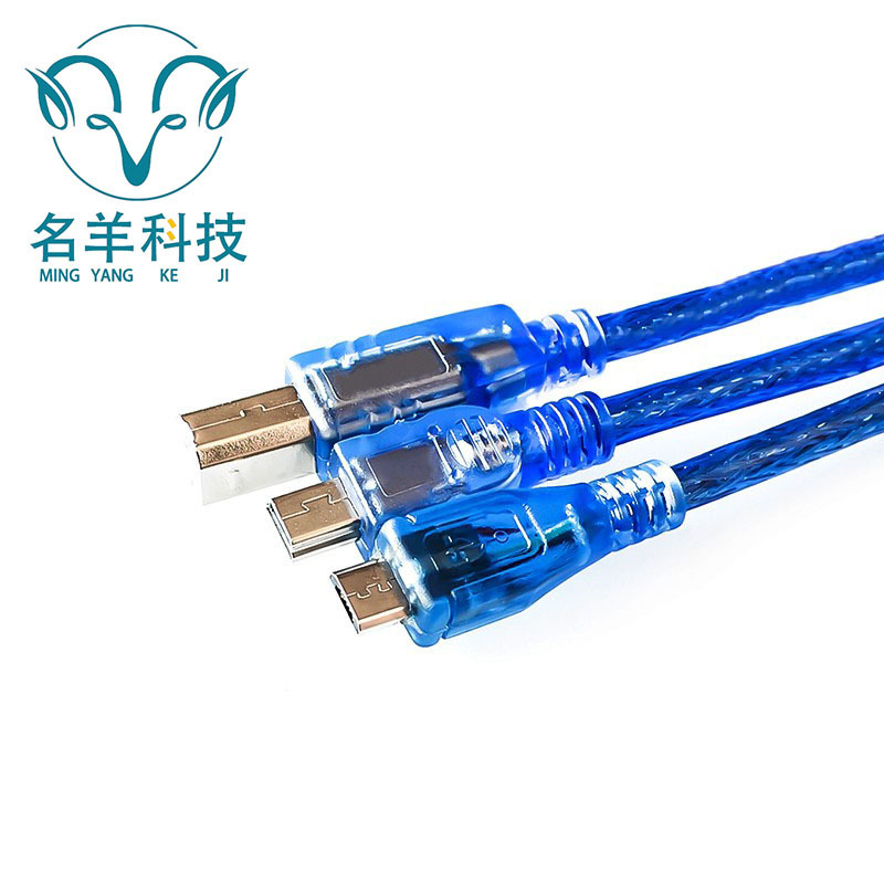 usb Printer Blue Data Cable For Aarduno 2560 due por micro mini