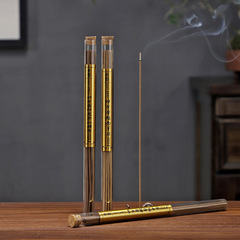 Square incense thread, aged sandalwood incense, pear-shaped incense burner, in a glass jar with a gold label, from Garamanta sandalwood.