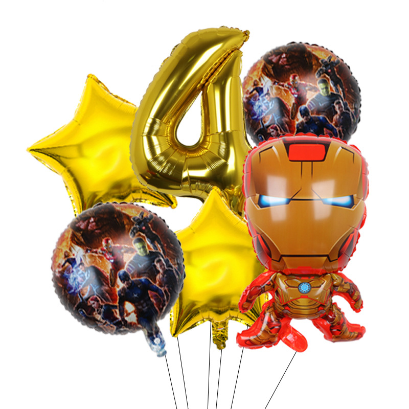 Cross-border Avengers Marvel héroe Spider-Man Hulk Capitán América redondo de aluminio de la película Globo Traje