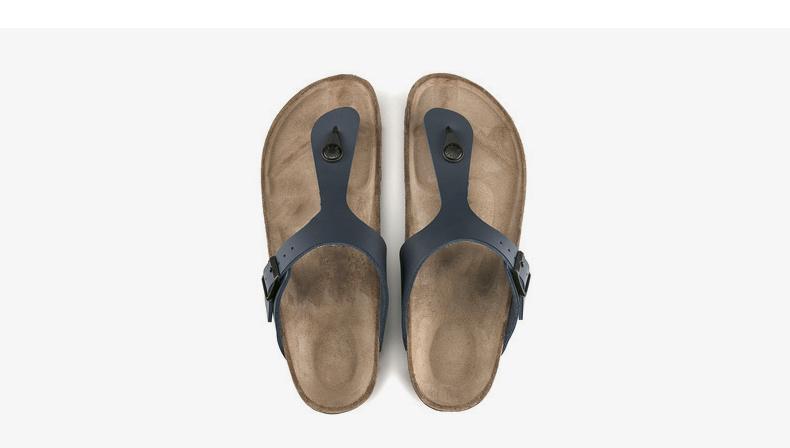 Flip-flops flip-flops full leather sandals and slippers 2024 new women's outerwear casual all-match sandals and slippers Birken leather shoes_voghion.com
