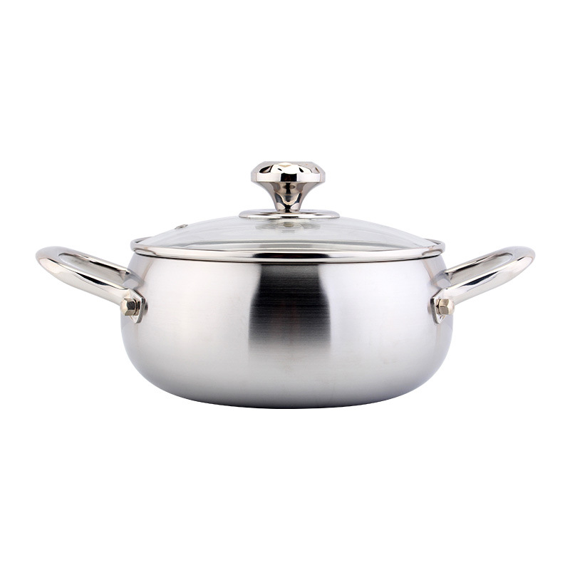 COOKONE18 / 10 acero inoxidable diamantes de doble oreja tambor olla de cocina gruesa olla de cocina 304 olla de gachas domésticas