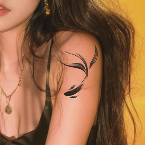 High-end floral herbal tattoo sticker waterproof for women, long-lasting simulation tattoo, non-reflective semi-permanent, arm, clavicle