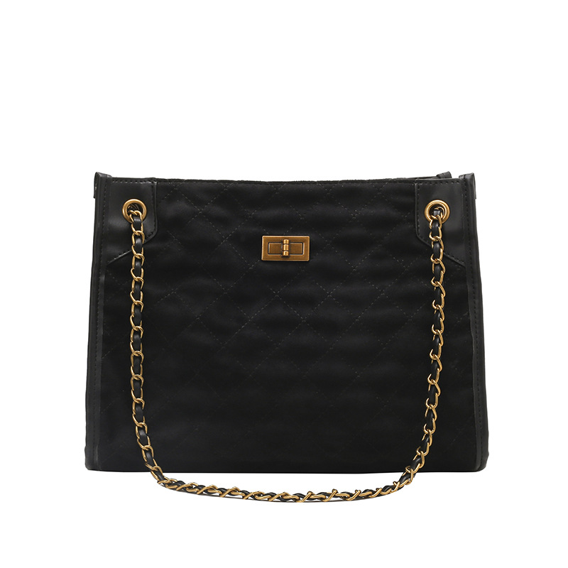 Vagabundo de moda de alta calidad cadena de tela de hombro bolso de doble propósito de mujer ocio de gran capacidad bolsa de viaje