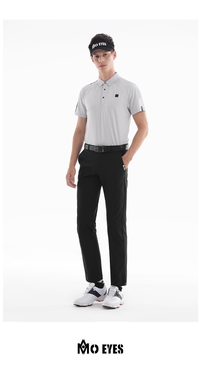 Quần dài golf nam mùa hè thắt lưng co giãn, phong cách thể thao — M23KUZ003-màu xám, M23KUZ003-màu trắng, M23KUZ003-Đen, M23KUZ003-màu xanh lá cây chi tiết 8