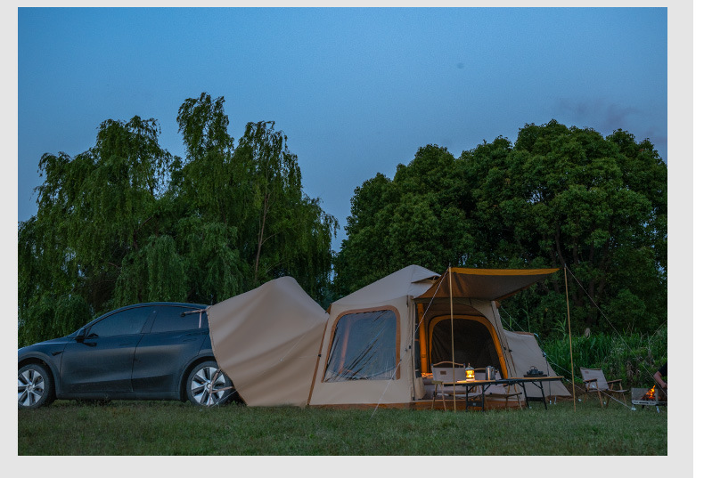 Explorer Car Rear Inflatable Tent Suv Outdoor Camping Overnight Sun Protection Rainproof Car Rear Tent No Setup Needed