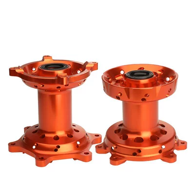 Motorcycle wheel hub and rear wheel modified - crf-hub-new-front-and-rear-wheels-orange-hub-010205-1
