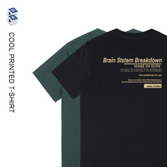 メンズストリートヒップホッププリントコットン半袖Tシャツメンズルーズで多用途なニッチトップスレディース夏の新しいイン