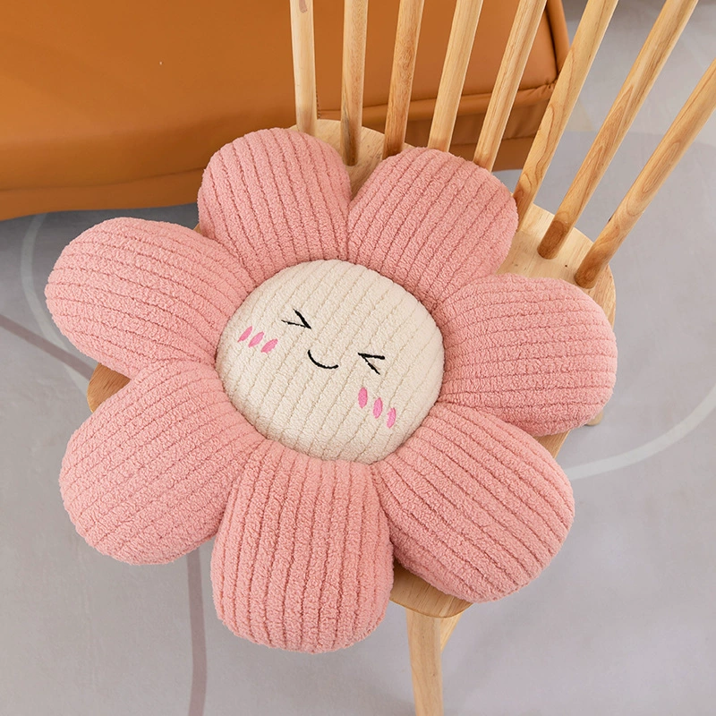 Plush pillow solar-powered, sofa, flowered, sunflower, tatami