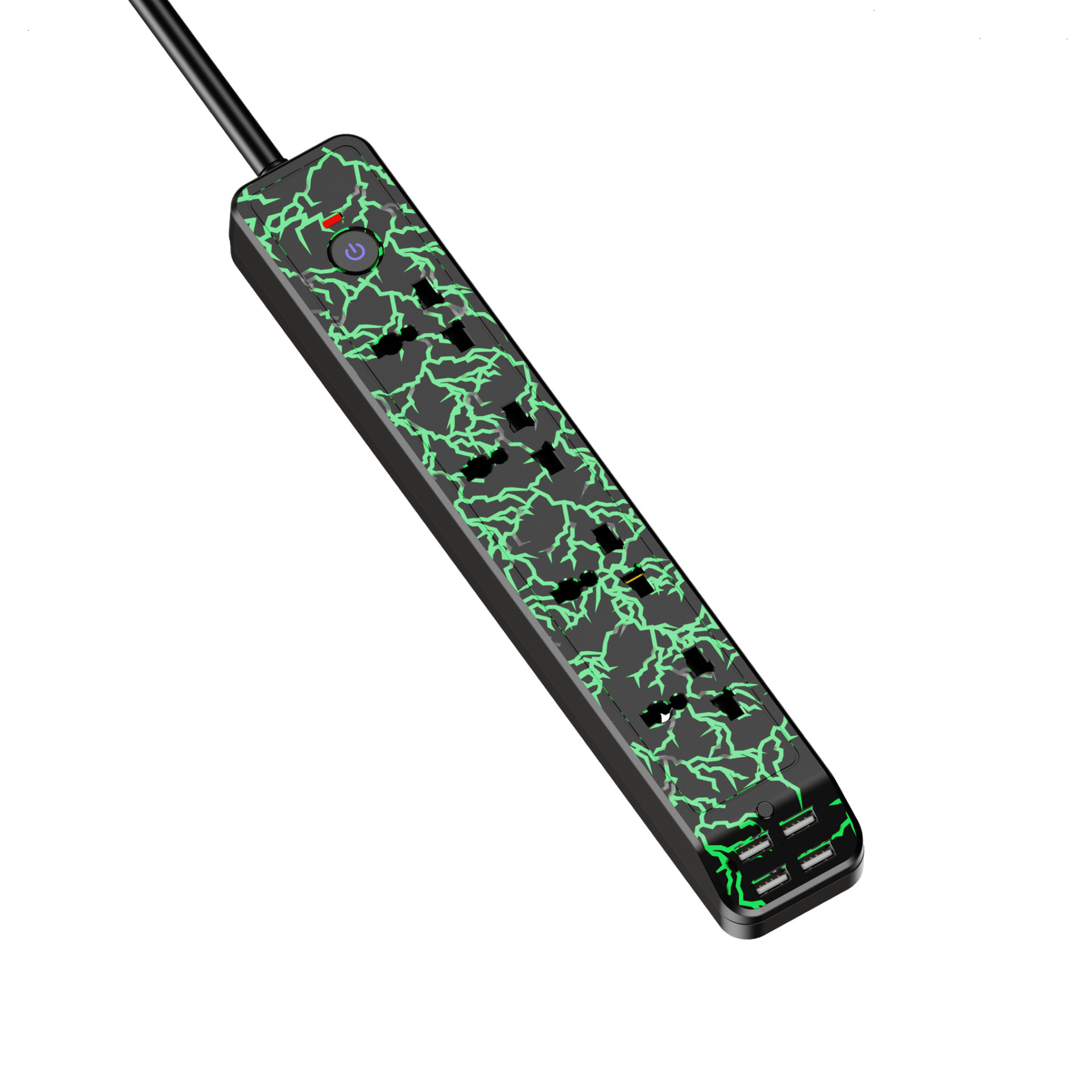 Jishun enchufe estándar europeo a enchufe universal de toma de corriente eléctrica enchufe ignífugo colorido lámpara de atmósfera enchufe de mesa de cobre