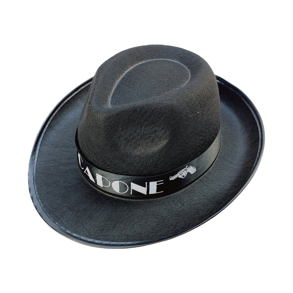 Sombrero de jazz personalizado de fábrica Sombrero de copa de color sólido de fieltro de estilo británico para hombres y mujeres Sombrero para el sol rizado para parejas