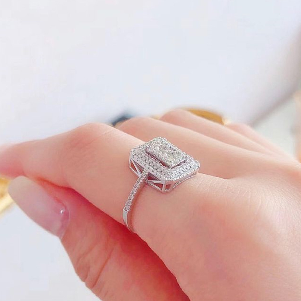 exclusive accessories High end light luxury temperament full diamond micro inlaid ring for women Versatile zircon ring_voghion.com