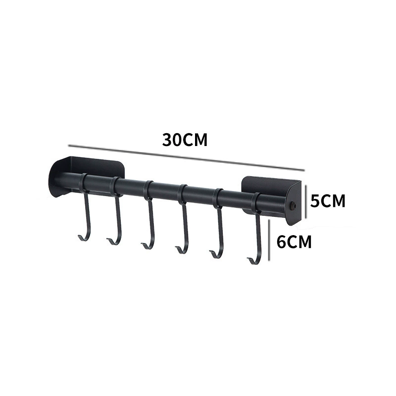 Kitchen hook rod rack free punching soup spoon pot, shovel hanging shelf wall -mounted kitchen 具