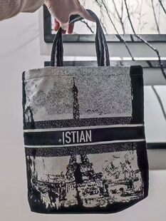 D Home New Points Souvenir Paris Tower Goddess Tote Shopping Bag Large Space Practical Shoulder Bag