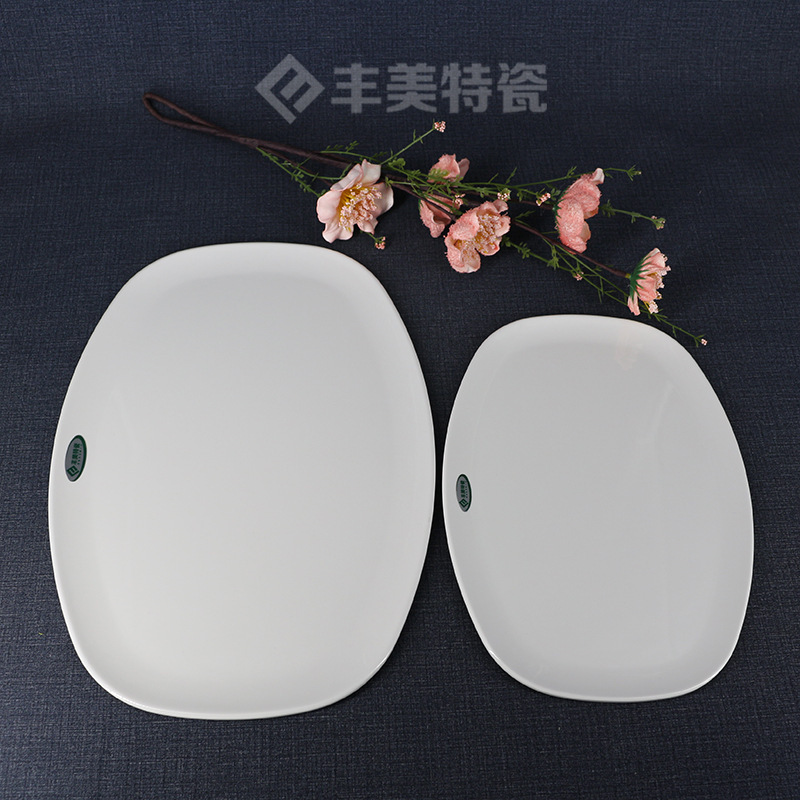Foreign trade melamine tableware 14 inch 11 inch oval plate rectangular plate porcelain American dish hotel fast food steak plate Foreign trade melamine tableware 14 inch 11 inch oval plate rectangular plate porcelain American dish hotel fast food steak plate