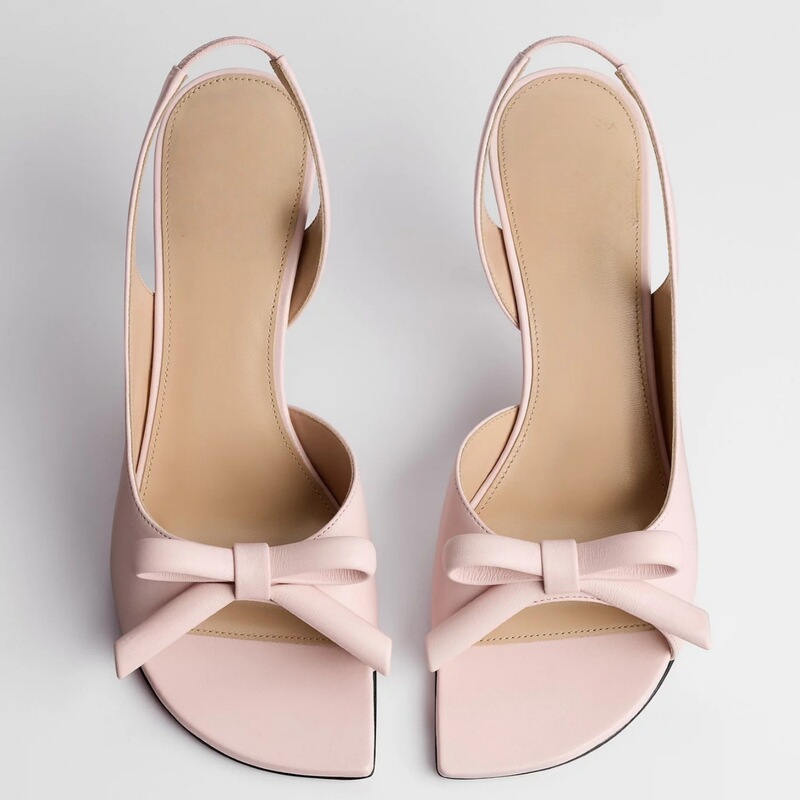 Girly French-Style Gentle Bow-Knot Open-Toe Sandals, Cross-Border Fashion Square-Toe Side-Cut High Heels for Women with Thin Heels Girly French-Style Gentle Bow-Knot Open-Toe Sandals, Cross-Border Fashion Square-Toe Side-Cut High Heels for Women with Thin Heels