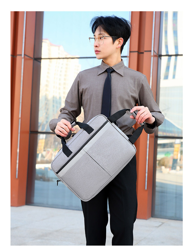 New men's briefcase, computer handbag, large-capacity single-shoulder crossbody bag, business laptop bag, 16 inches undefined