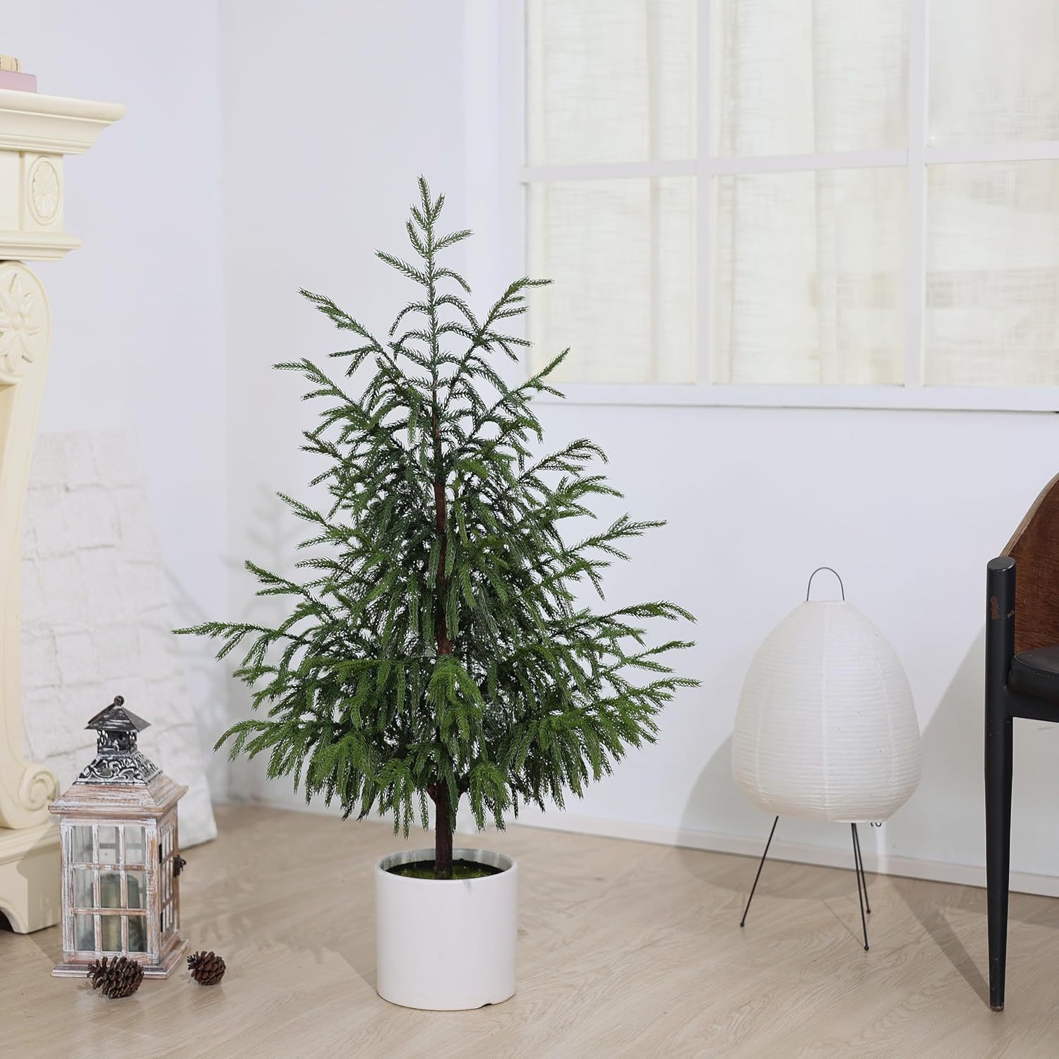 Amazon explosión 90cm puro PE Norfolk pin adornos de árbol de Navidad decoración cálida decoración doméstica