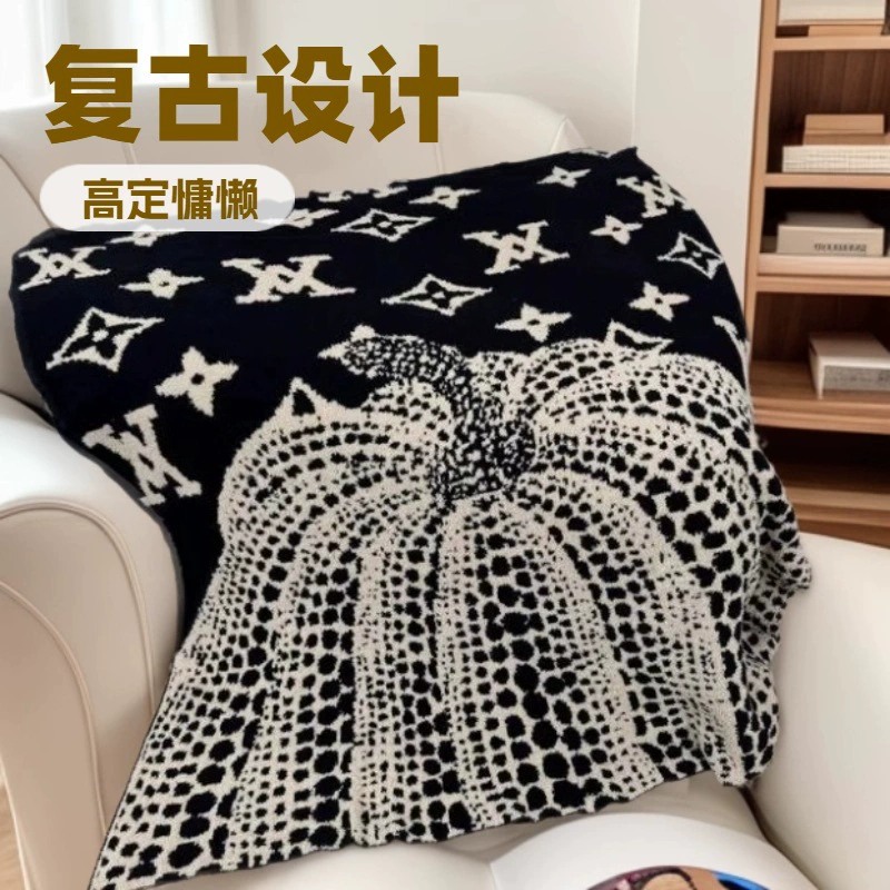 Офисное одеяло в скандинавском стиле, одеяло для сна с кондиционером, полубархатное утолщенное вязаное одеяло в горошек, утолщенное одеяло