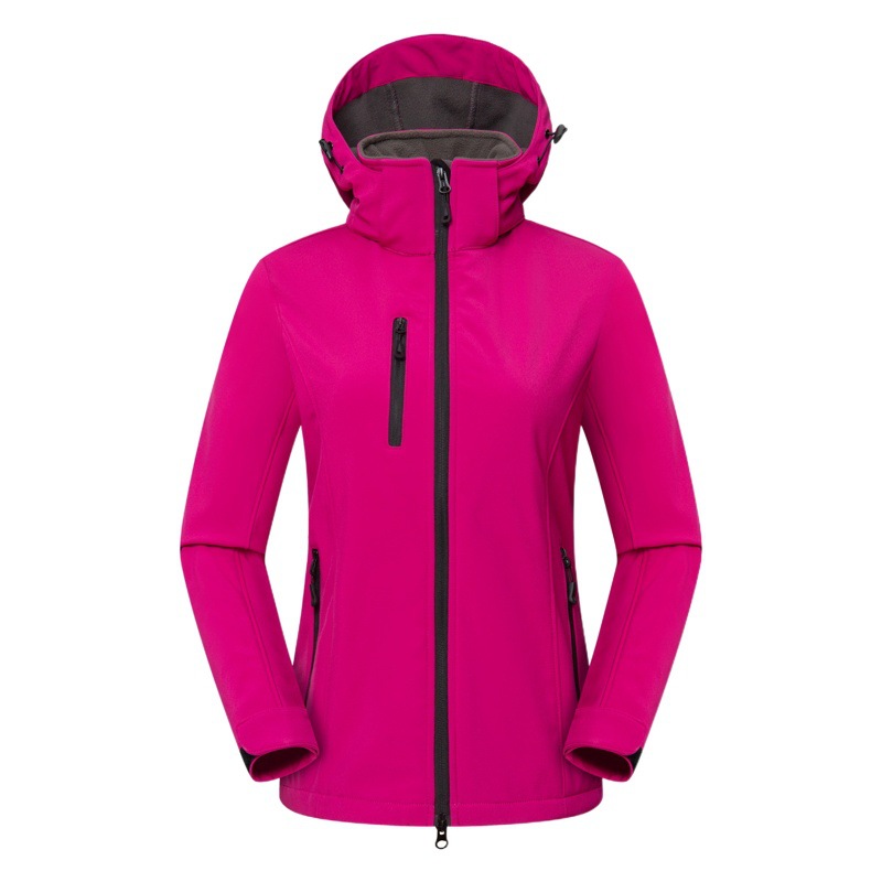 New Women's Outdoor Cross-border Hot Sale Camping Mountain Sports Casual Charge Clothes Composite Velvet Soft Shell Coat Clothes