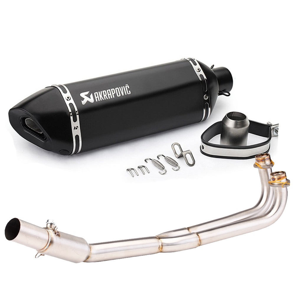 Motorcycle Modified Exhaust Pipe Stainless Steel Front Section Scorpio Exhaust Pipe Full Section Suitable for Guangyang Kymco Ak550