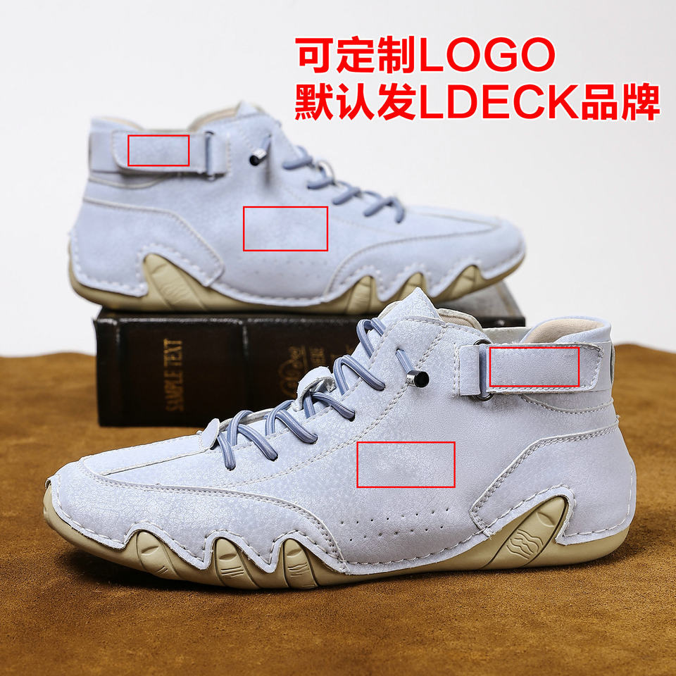 Giày bốt Martin nam cổ cao kiểu bạch tuộc, bốt ngắn thời trang, đế bằng — C8008 kaki, C8008 màu xám, C8008 màu đen, C8008 xanh hải quân chi tiết 1