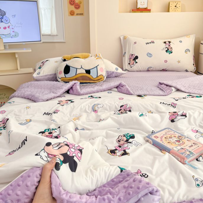 Cooling Doudou Summer Air Conditioning Quilt Lightweight Breathable Ice Silk Children's Double Summer Cooling Quilt Thin Quilt Core Fresh Style