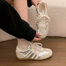 复古拼色德训鞋女2026新款夏季薄底网红同款百搭休闲运动鞋平底鞋