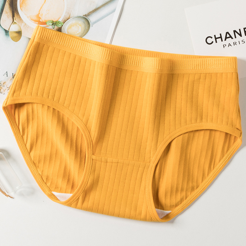 Ropa interior de mujer de talla grande de algodón roscado japonés más grasa de algodón puro antibacteriano 200 kg grueso mm calzoncillos sin costuras de cintura media