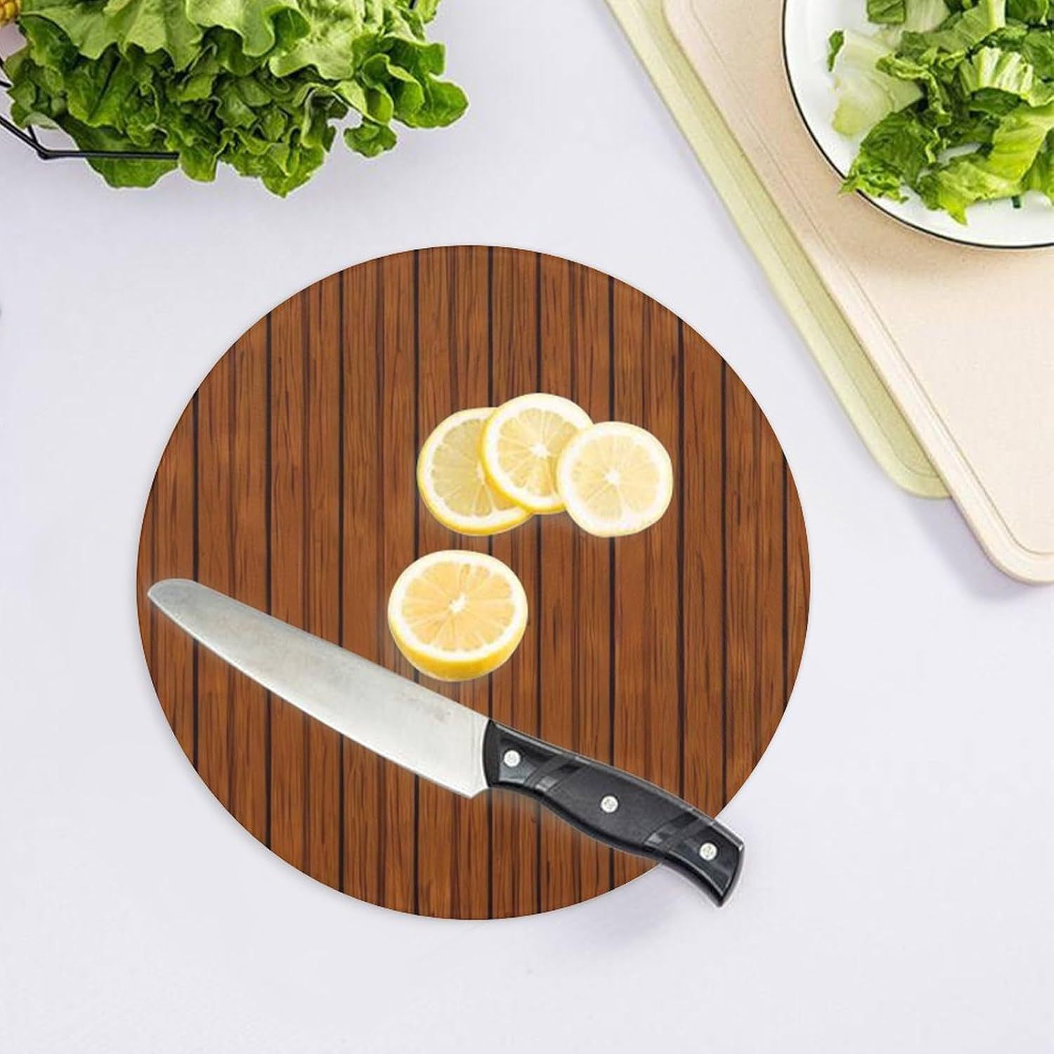 竹制砧板棒球形切菜板家用厨房挂墙式案板双面披萨托盘竹木菜板