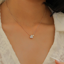 满钻双爱心项链女轻奢百搭小众设计高级感心形吊坠甜美通勤锁骨链