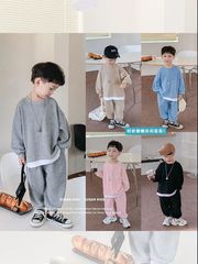 兒童秋裝男童套裝寶寶衣服2023新款春秋季小童男孩休閒帥氣兩件套