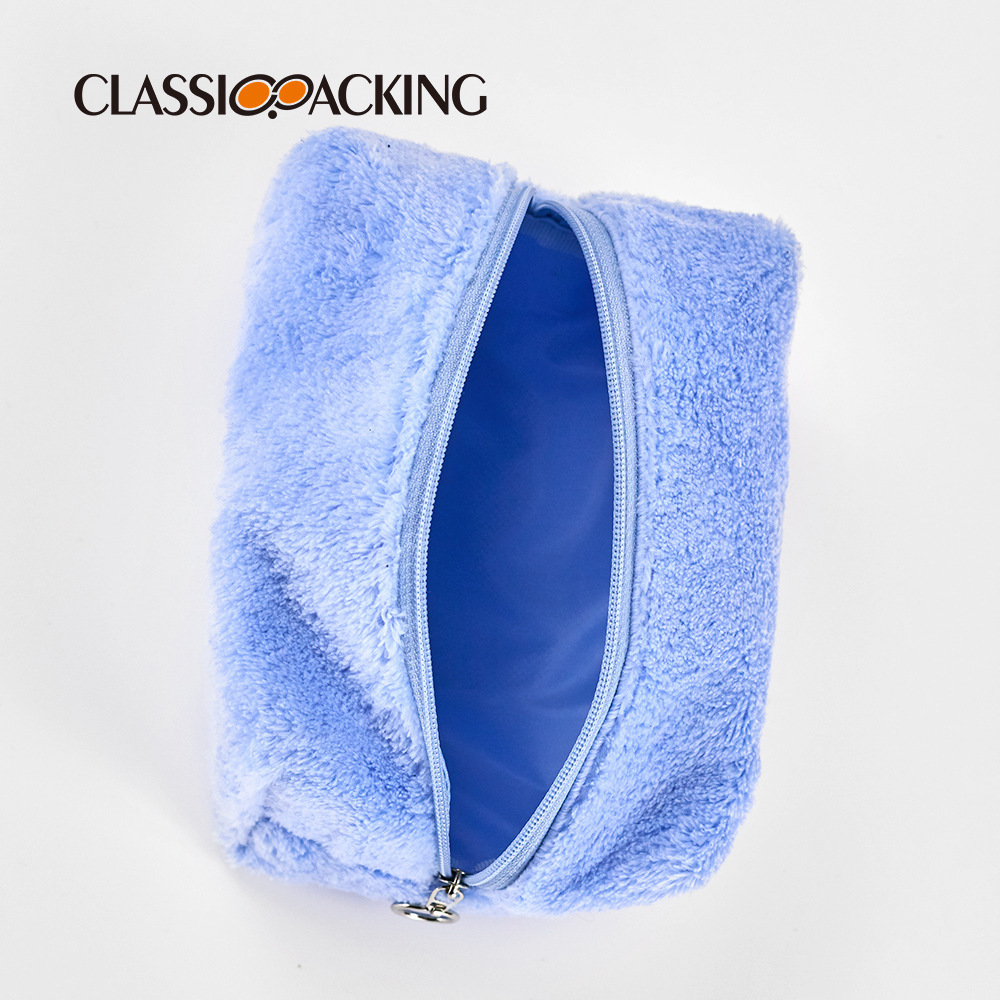 Estilo japonés ins 2025 nueva bolsa de cosméticos de felpa, capacidad simple, bolsa de almacenamiento multifuncional, LOGO imprimible