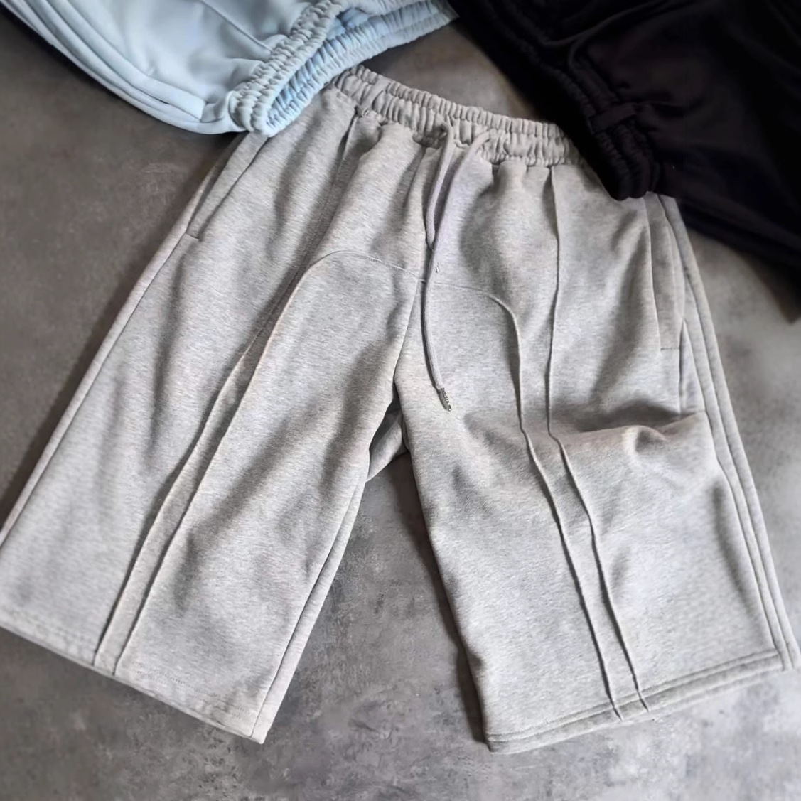 Pantalones cortos deportivos elásticos con cordón para hombre, estilo europeo, comercio exterior transfronterizo, moda urbana, hip-hop, holgados, rectos, informales