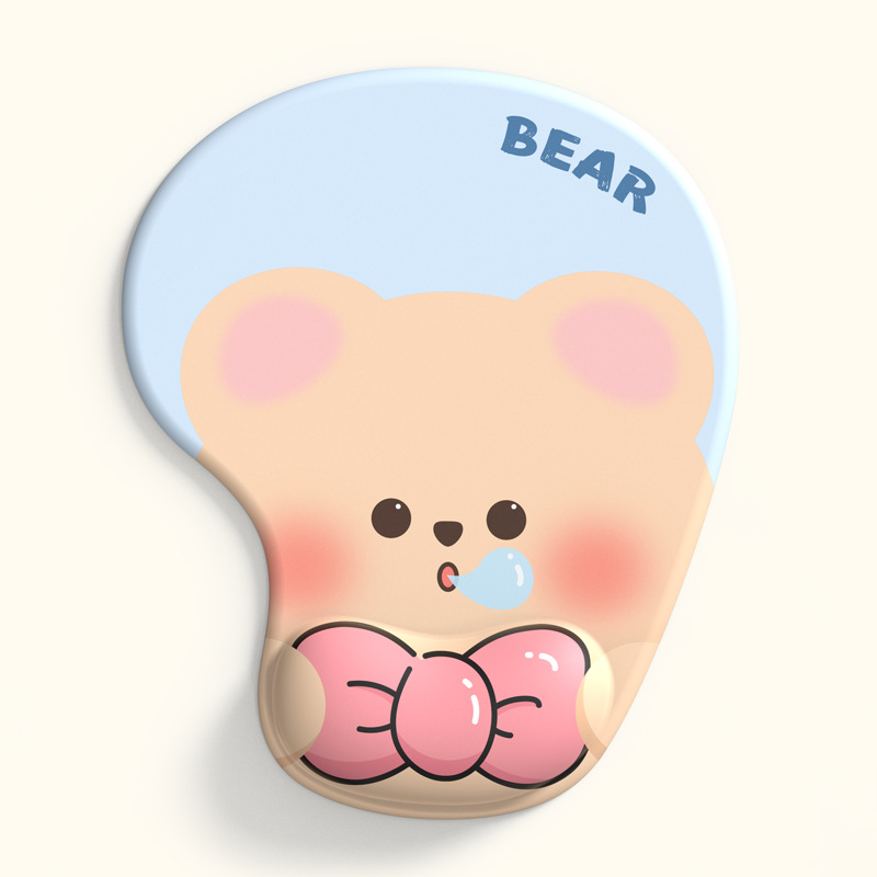 Alfombrilla de ratón almohadilla de muñeca de silicona tamaño pequeño lindo niños y niñas computadora de dibujos animados de Oficina Juego de mesa pad soporte de muñeca