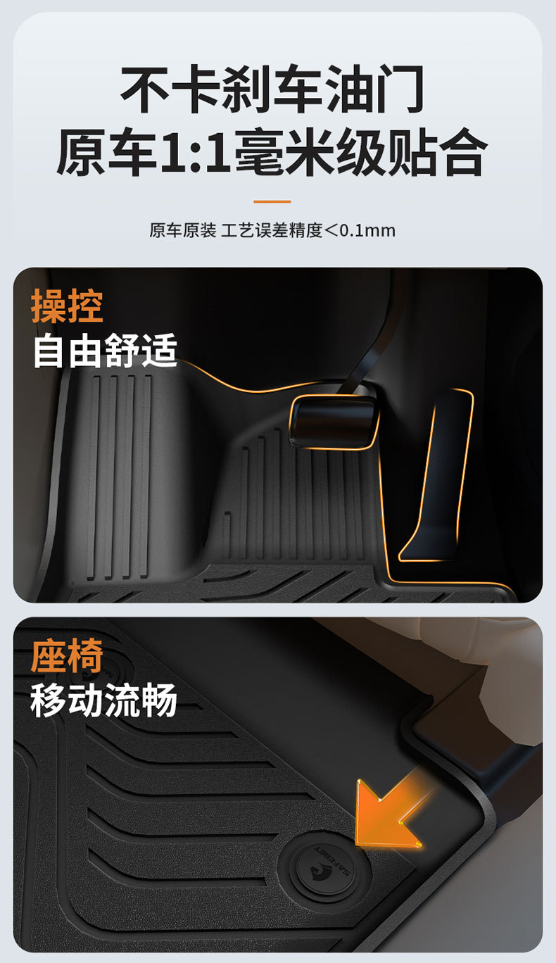 Suitable for Ledao L60 L80 L90 Special Vehicles, All-Weather Tpe Car Floor Mats, Trunk Mats, and Car Accessories