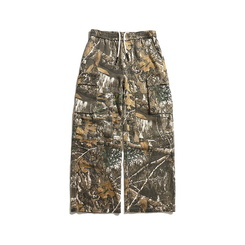 Autumn Japanese retro camouflage fashionable casual trousers